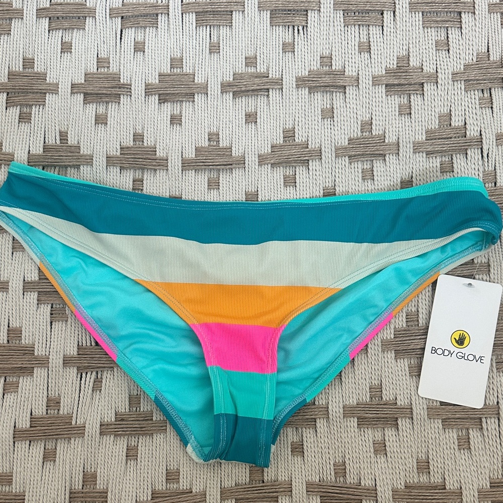 Body Glove Colorful Striped Bikini Bottom